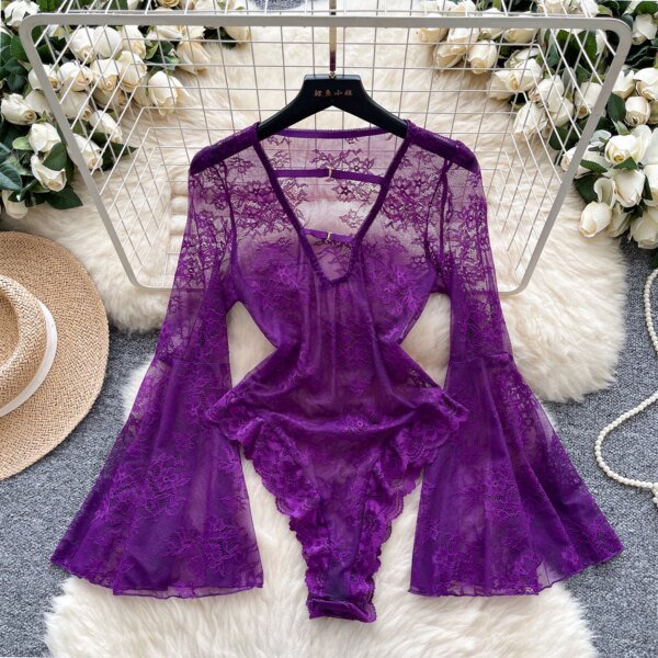 مثير سليم مضيئة كم الدانتيل داخلية شيك الكورية كاميس تانك الأعلى أزياء الصيف النساء الملابس