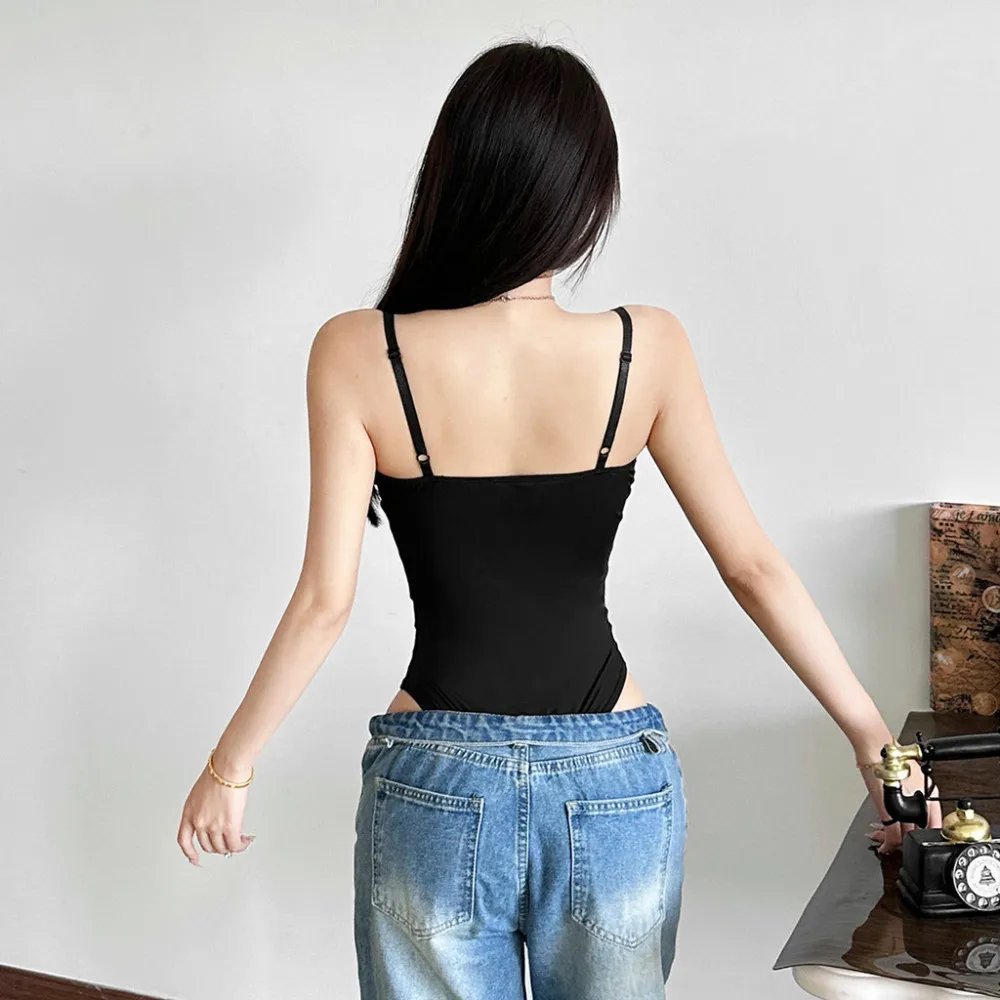 ملابس داخلية عصرية مثيرة للنساء من sylcue ملفوفة عند الصدر بدون أكمام وخصر نحيف قابل للتمدد على الطراز البري في الشارع قطع علوية متينة